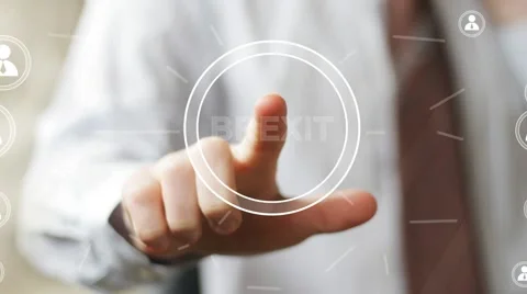 Business button Brexit network sign Stock Footage 65192250