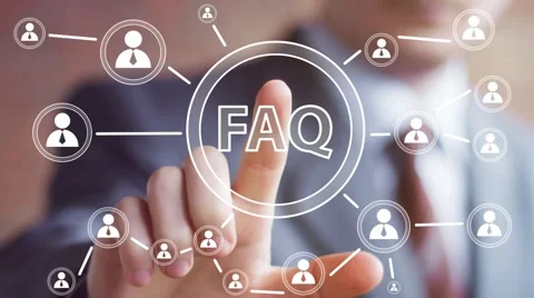 Business button FAQ connection online communication web sign Stock Footage 52724233
