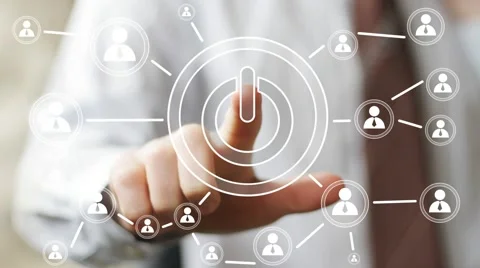 Business button icon power web Stock Footage 53476383