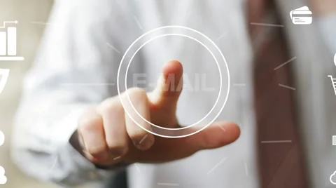 Business button online messaging mail sending sign set Stock Footage 56823411