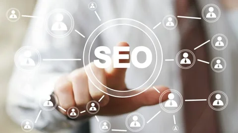 Business button online SEO web communication Stock Footage 53191930