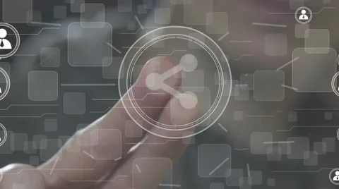 Business button share communication group network web Stock Footage 68532819