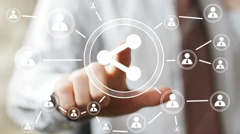 Business button share sign communication icon web Stock Footage 53476357