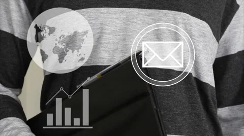 Business button web messaging mail sending icon Stock Footage 52160521