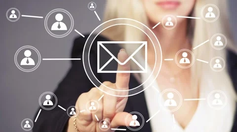 Business button web online messaging mail sending Stock Footage 52884611