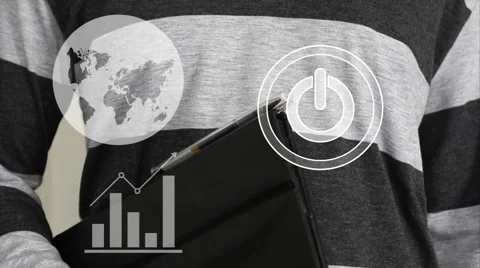 Business button web power sign Stock Footage 52160317