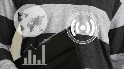 Business button web Wifi connection icon signal Stockbeeldmateriaal 51858819