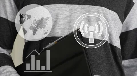 Business button web Wifi connection icon Stock Footage 51962472