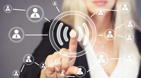 Business button web Wifi online connection sign signal Stock Footage 52884332