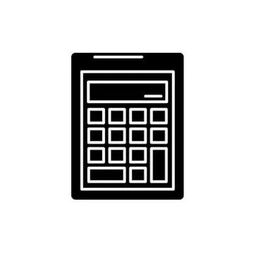 Business calculation  black icon, vector sign on isolated background. Busines Illustrazione stock