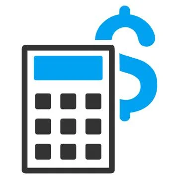 Business Calculator Flat Vector Icon Illustrazione stock