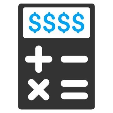 Business Calculator Flat Vector Icon Illustrazione stock