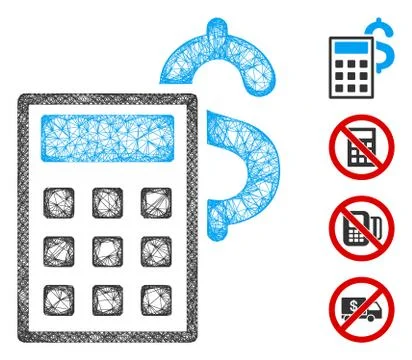 Business Calculator Web Vector Mesh Illustration Stock Illustration
