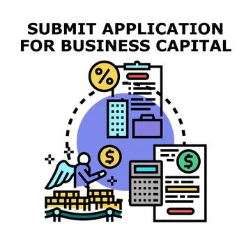 Business capital application process for financial growth Stock Illustration