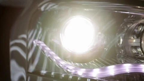 Business Car headlight Stock Footage 72917061