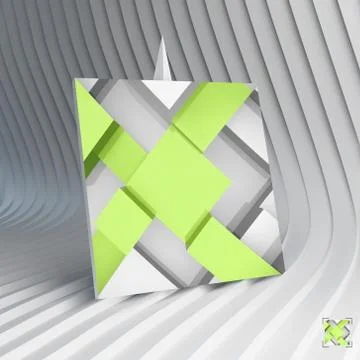 Business card. 3d blocks structure background Stock Illustration