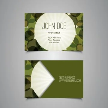 Business Card with Abstract Circles Pattern Stock Illustration
