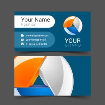 Business card creative design template Corporate Identity logo Stock Illustration