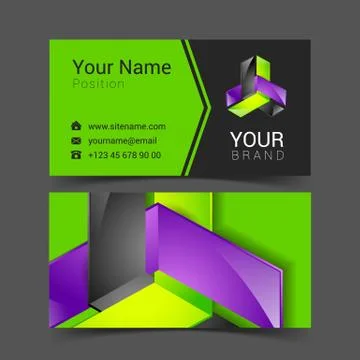 Business card creative design template Corporate Identity logo Stock Illustration