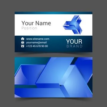 Business card creative design template Corporate Identity logo Stock Illustration