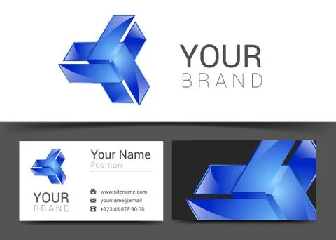 Business card creative design template Corporate Identity logo Stock Illustration