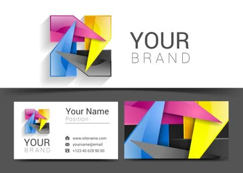 Business card creative design template Corporate Identity logo Stock Illustration