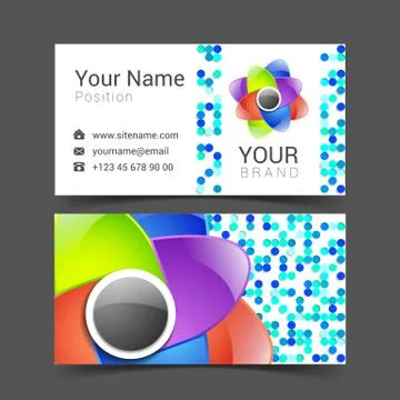 Business card creative design template Corporate Identity logo Stock Illustration
