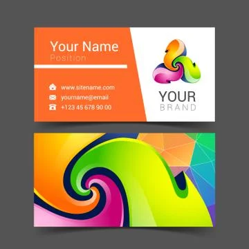 Business card creative design template Corporate Identity logo Stock Illustration