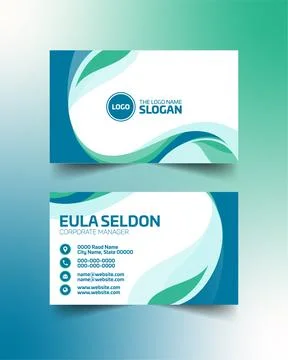 Business Card design in illustrator editable vector file Stock Illustration