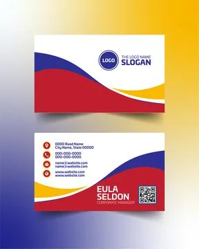Business Card design in illustrator editable vector file Stock Illustration