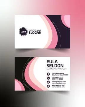Business Card design in illustrator editable vector file Stock Illustration