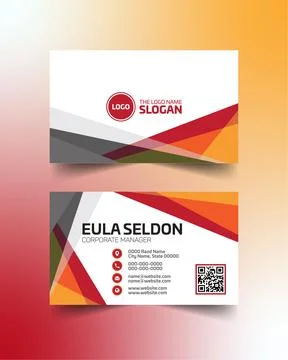 Business Card design in illustrator editable vector file Stock Illustration