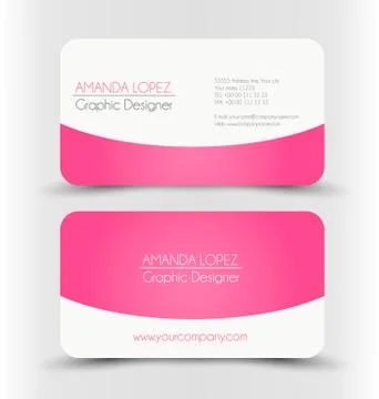 Business card design set template for company corporate style. Stock Illustration