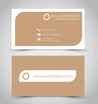 Business card design set template for company corporate style. Stock Illustration