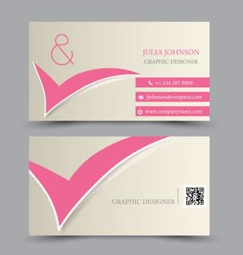 Business card design set template for company corporate style. Stock Illustration