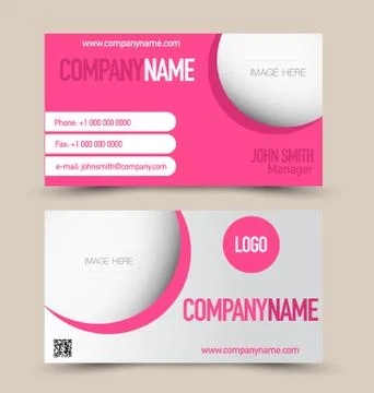 Business card design set template for company corporate style. Stock Illustration