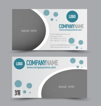Business card design set template for company corporate style. Stock Illustration