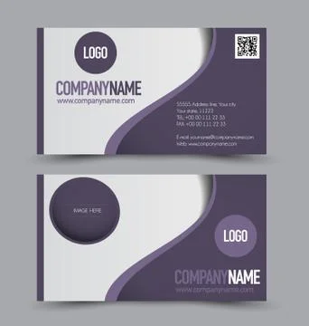 Business card design set template for company corporate style. Stock Illustration