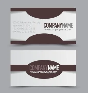 Business card design set template for company corporate style. Stock Illustration