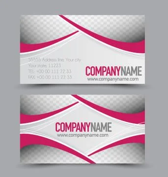 Business card design set template for company corporate style. Stock Illustration