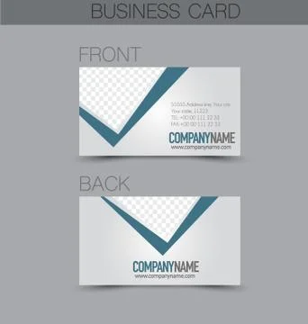 Business card design set template for company corporate style. Stock Illustration