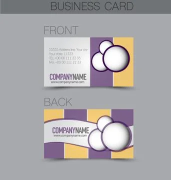 Business card design set template for company corporate style. Stock Illustration