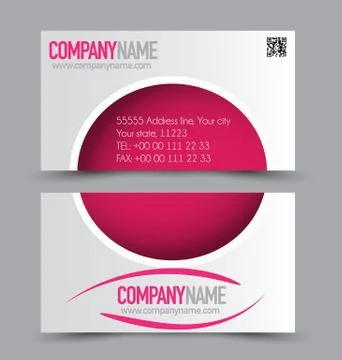 Business card design set template for company corporate style. Stock Illustration