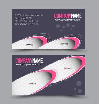 Business card design set template for company corporate style. Stock Illustration