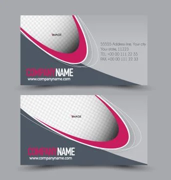 Business card design set template for company corporate style. Stock Illustration