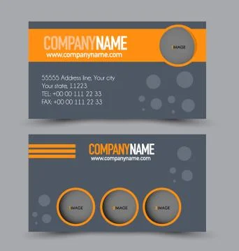 Business card design set template for company corporate style. Stock Illustration