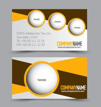 Business card design set template for company corporate style. Stock Illustration