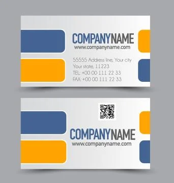 Business card design set template for company corporate style. Stock Illustration