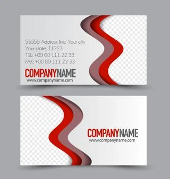 Business card design set template for company corporate style. Stock Illustration