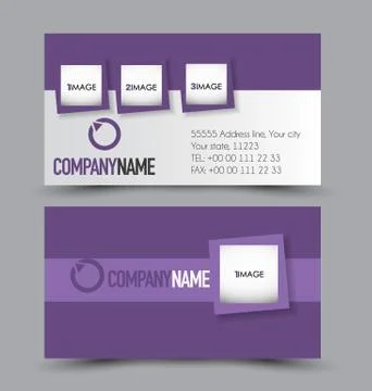 Business card design set template for company corporate style. Stock Illustration